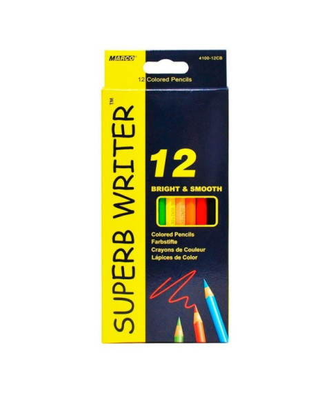 Creioane colorate MARCO SuperbWriter, 12 culori, 4100-12CB